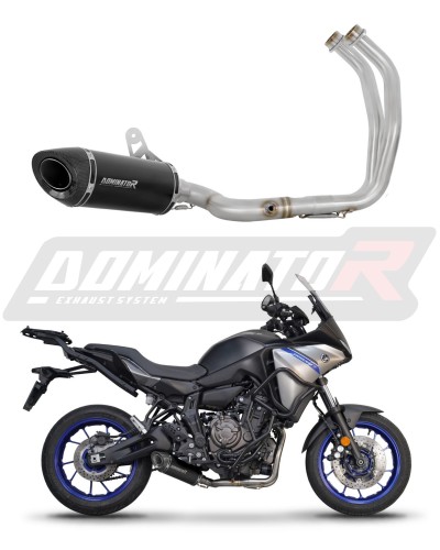 Yamaha Tracer 7 / GT 2020 - 2023 EXHAUST Full System Muffler Auspuff Sportauspuff Silencer Echappement Silencieux Scarico Scarichi Escape Collector Manifold Wydech Tłumik HP8 BLACK  DOMINATOR x