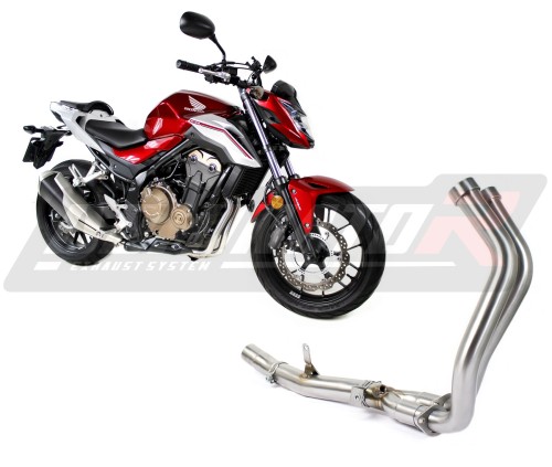 CB 500 F Honda Head pipe Linkpipe Downpipe Frontpipe Manifold Collector Kolektor Kolano 2016 - 2019 Dominator x