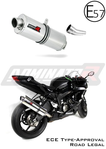 exhaust muffler DOMINATOR homologated road legal OV fits to Kawasaki ZX6R 636 2009  2020 5