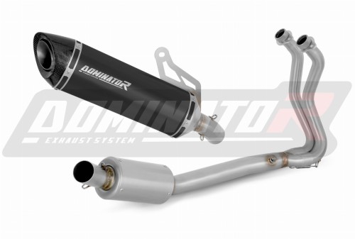 Kawasaki Z400 2018-2023 EXHAUST Collector Manifold Full System Muffler Auspuff Sportauspuff Silencer Echappement Silencieux Scarico Scarichi Escape Wydech Tłumik HP8 BLACK Dominator Exhaust System x