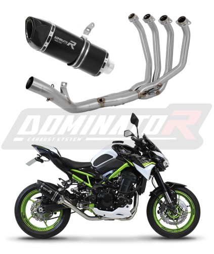 complete exhaust system with muffler DOMINATOR Full System HP6 BLACK fits to Kawasaki Z 900 A2 2020  2024