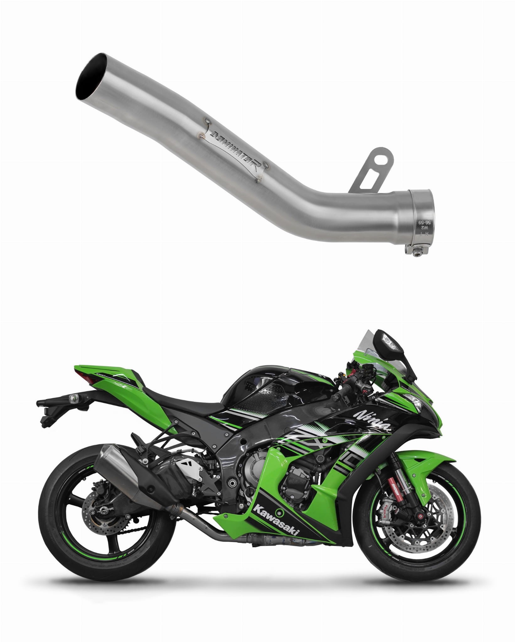 Kawasaki ZX10R Exhaust Cat Eliminator DECAT 2016 - 2020 Exhaust