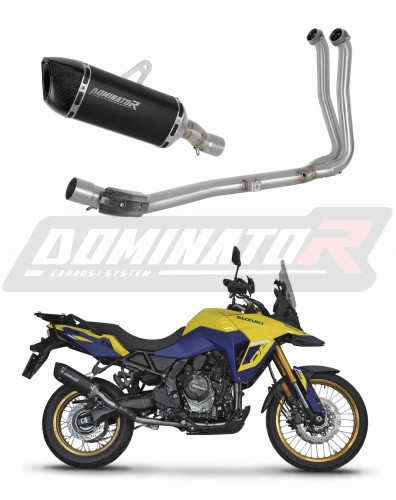 kompletny układ wydechowy z tłumikiem DOMINATOR Full System HP6 CZARNY pasujący do motocykla Suzuki V-Strom 800 SE / DE 2023 - 2024 5
