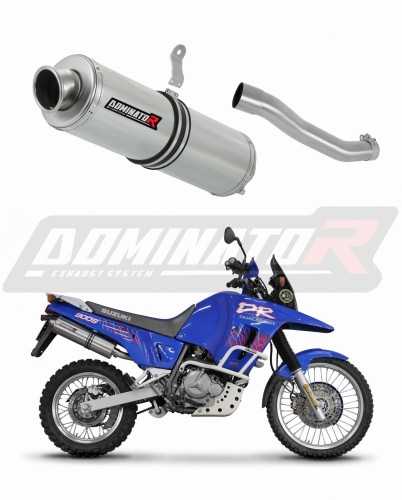 exhaust muffler DOMINATOR ROUND fits to Suzuki DR 800 S / BIG RIGHT SIDE