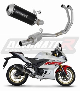 Yamaha YZF-R3 2019 - 2024 Full Exhaust System Collector Silencer OV G2 BLACK + dB killer medium