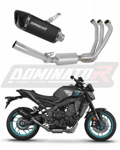 complete exhaust system with muffler DOMINATOR Full System HP6 BLACK fits to Yamaha MT09 2024
