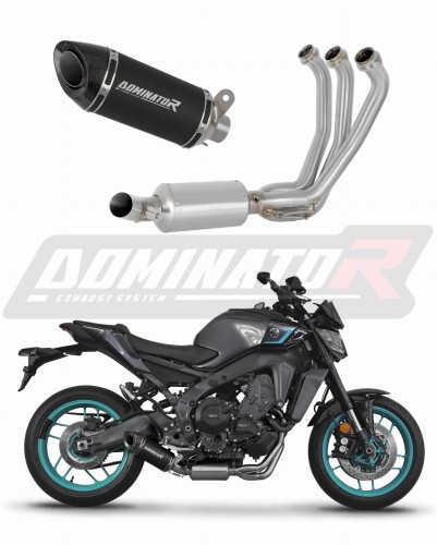 kompletny układ wydechowy z tłumikiem DOMINATOR Full System HP8 CZARNY pasujący do motocykla Yamaha MT-09 2024