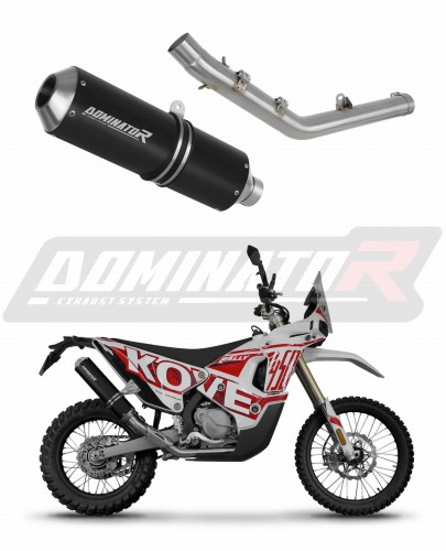 wydech tłumik DOMINATOR MX CZARNY pasujący do motocykla Kove 450 RALLY 2023 - 2025