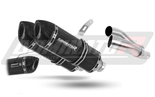 exhaust muffler DOMINATOR homologated road legal HP1 BLACK fits to Kawasaki Z1000 SX 2010  2013
