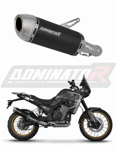 wydech tłumik DOMINATOR S6 CZARNY pasujący do motocykla Kove 800 X Pro Adventure 2023 - 2026