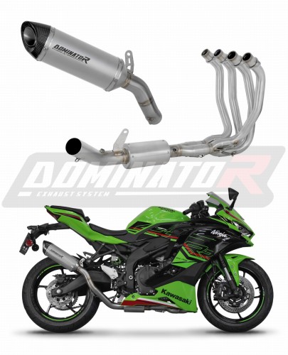 Kawasaki NINJA ZX4RR 2013-2024 EXHAUST Collector Manifold Full System Muffler Auspuff Sportauspuff Silencer Echappement Silencieux Scarico Scarichi Escape Wydech Tłumik HP8 Dominator Exhaust System x