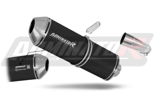 exhaust muffler DOMINATOR homologated road legal OVR BLACK fits to Yamaha FZ8 FAZER 2010  2016