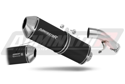 exhaust muffler DOMINATOR homologated road legal OVR BLACK fits to Suzuki GSF 650 BANDIT N / S 2007  2016