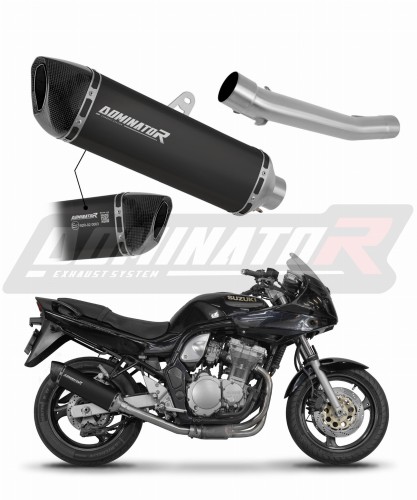 exhaust muffler DOMINATOR homologated road legal HP6 BLACK fits to Suzuki GSF BANDIT N / S 600 1995  1999
