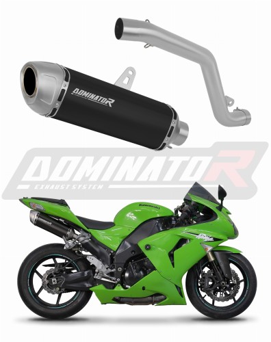 Kawasaki ZX10R 2006 - 2007 Right Side Muffler Auspuff Sportauspuff Silencer Echappement Silencieux Scarico Scarichi Escape Wydech Tłumik S6 BLACK Dominator  x