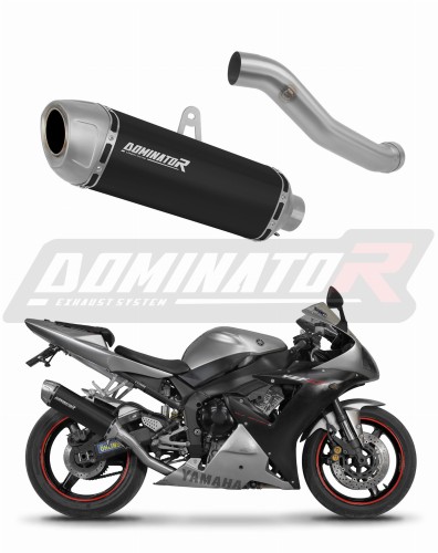 exhaust muffler DOMINATOR S6 BLACK fits to Yamaha YZF R1 1000 RN09 2002  2003