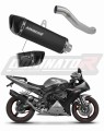 exhaust muffler DOMINATOR homologated road legal HP6 BLACK fits to Yamaha YZF R1 1000 RN09 2002  2003