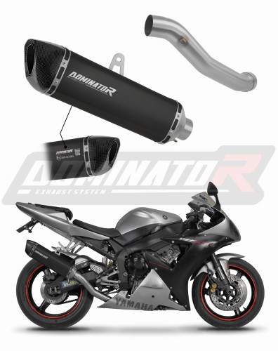 YZF R1 1000 RN09 EXHAUST Homologated Homologation Yamaha Muffler Auspuff Sportauspuff Silencer Echappement Silencieux Scarico Scarichi Escape Wydech Tłumik HP6 BLACK 2002 - 2003 DOMINATOR x