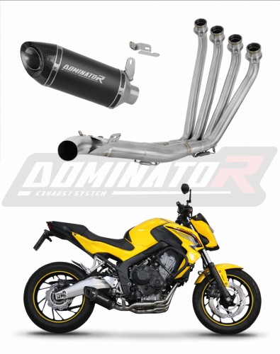 complete exhaust system with muffler DOMINATOR Full System HP8 BLACK fits to Honda CB 650 F 2014  2018
