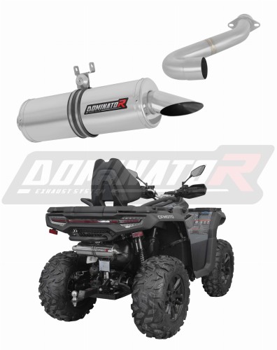 EXHAUST CF MOTO C Force 1000 Touring 2024 Muffler Auspuff Sportauspuff Silencer Echappement Silencieux Scarico Scarichi Escape Wydech Tłumik OKRĄGŁY Dominator x