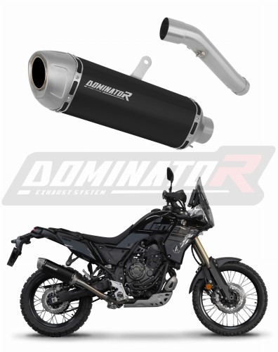 Yamaha Tenere 700 2019 - 2020 EXHAUST Muffler Auspuff Sportauspuff Silencer Echappement Silencieux Scarico Scarichi Escape S6 BLACK Dominator x