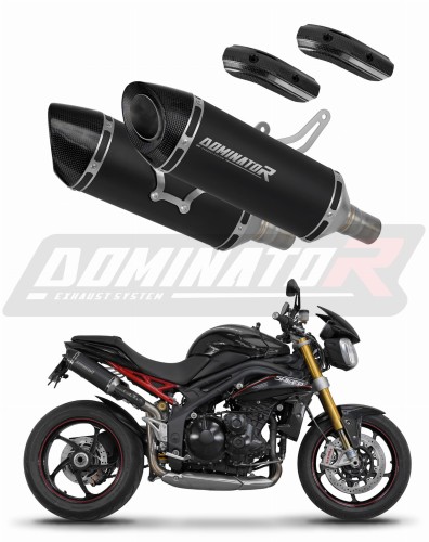 exhaust muffler DOMINATOR HP8 BLACK fits to Triumph Speed Triple 1050 2011  2016