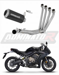 Honda CBR 650 R 2019 - 2023 Full Exhaust System Collector Silencer GP BLACK + dB killer medium