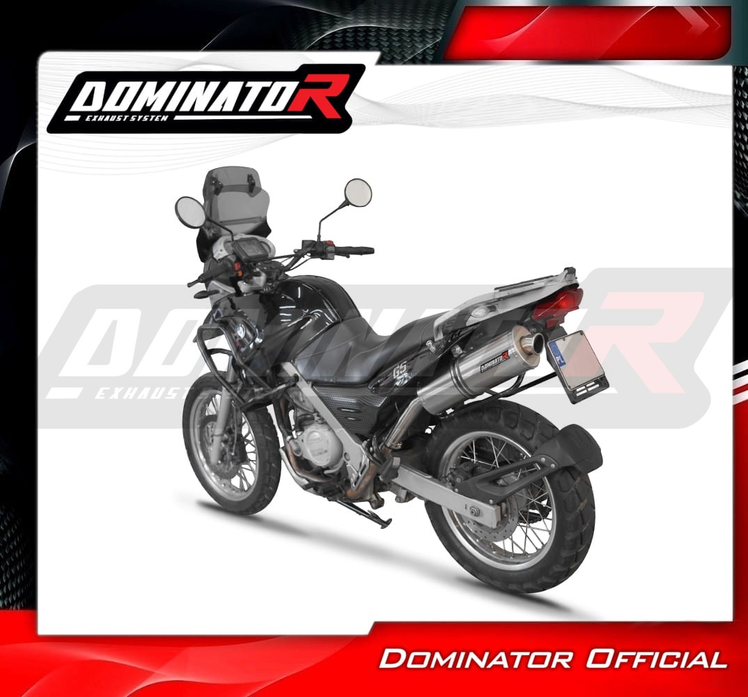 thumbnail image 2 of DOMINATOR Round Exhaust Silencer Muffler For BMW F650 Funduro - Stainless Steel With DB Killer 2 of 6