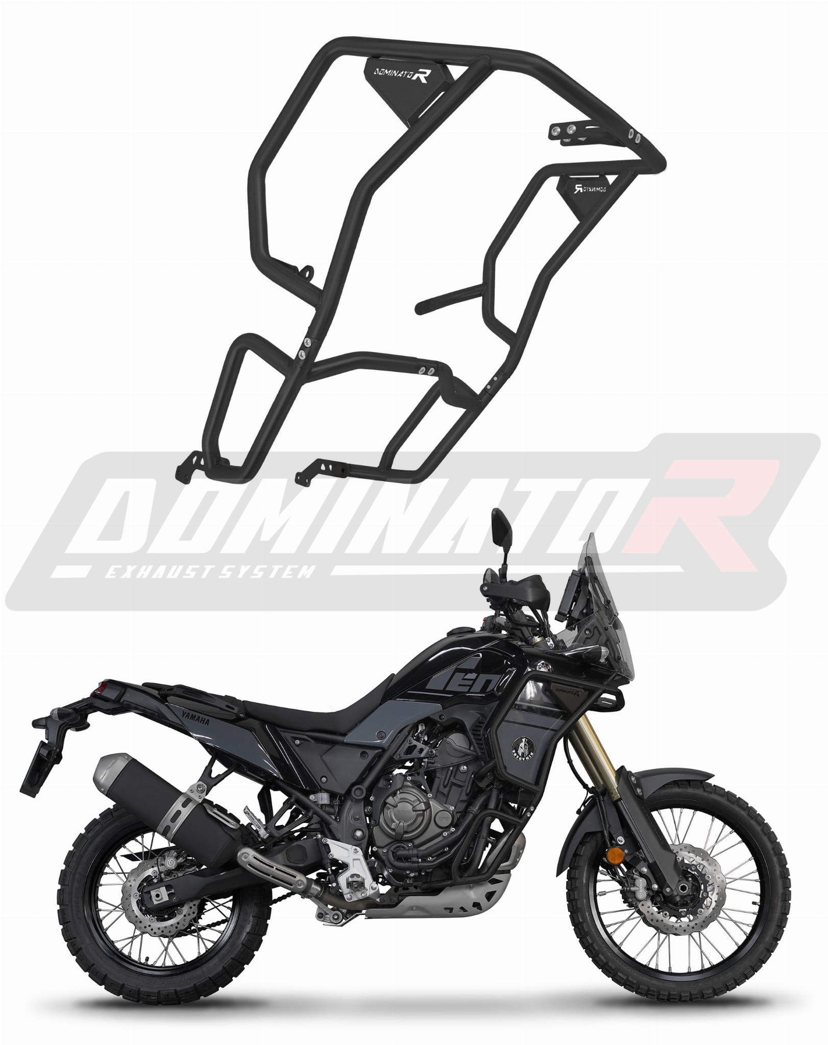 thumbnail image 2 of DOMINATOR Exhaust Silencer Muffler For Yamaha Tenere 700 (2019-2021) - Stainless Steel, Satin Finish, Includes DB Killer 2 of 6