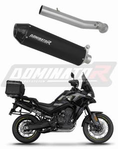 CF MOTO 800 MT 2022 - 2025 Explore / Sport / Touring Exhaust Silencer Muffler MX2 BLACK + dB killer