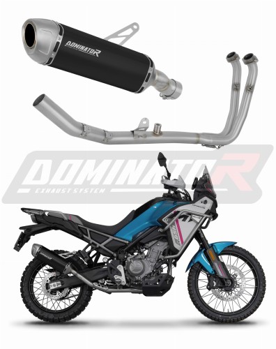 complete exhaust system with muffler DOMINATOR Full System S6 BLACK fits to CF MOTO 450 MT 2024  2026 5
