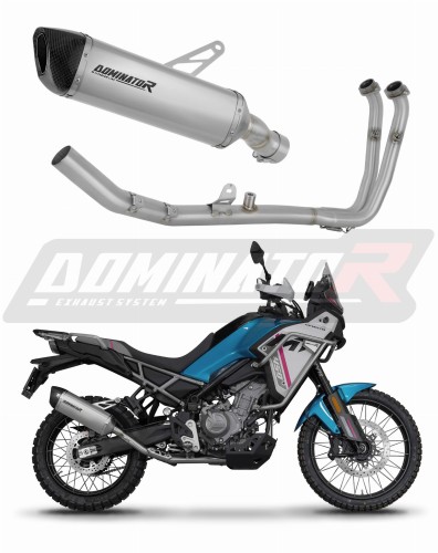 kompletny układ wydechowy z tłumikiem DOMINATOR Full System Tytanowy HP6 pasujący do motocykla CF MOTO 450 MT 2024 - 2026 6