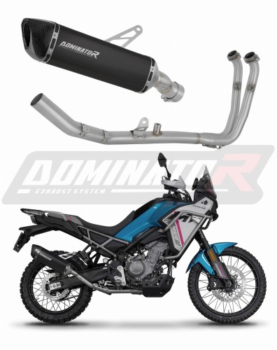kompletny układ wydechowy z tłumikiem DOMINATOR Full System HP6 CZARNY pasujący do motocykla CF MOTO 450 MT 2024 - 2026 5
