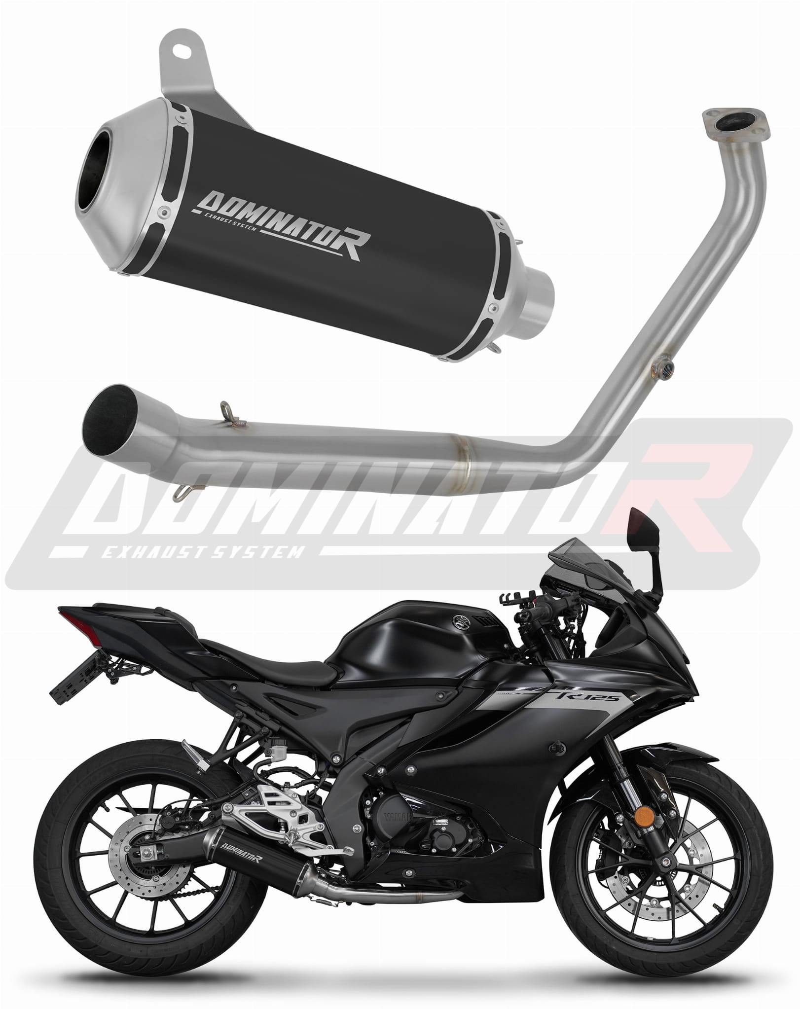 Yamaha YZF R125 2021 2024 Euro 5 Full Exhaust System Collector Yamaha YZF R125 2021 2024 Euro 5 Full Exhaust System Collector