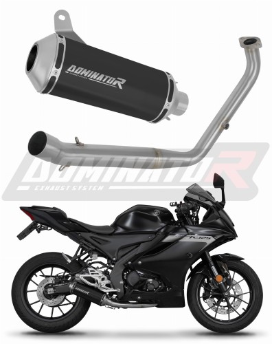 kompletny układ wydechowy z tłumikiem DOMINATOR Full System OV G2 CZARNY pasujący do motocykla Yamaha YZF R125 2021 - 2024