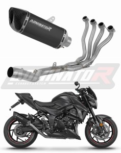 Suzuki GSX-S 750 2017-2020 Full Exhaust System Collector Silencer HP6 BLACK + dB killer