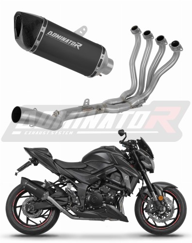Suzuki GSX-S 750 2017 2020 Full System Motorcycle Muffler Auspuff Sportauspuff Silencer Echappement Silencieux Scarico Scarichi Escape Wydech Tłumik HP6 Black Dominator Exhaust System x
