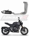 Triumph Trident 660 2021 2024 Full System Motorcycle Muffler Auspuff Sportauspuff Silencer Echappement Silencieux Scarico Scarichi Escape Wydech Tłumik GPF Black Dominator Exhaust System x