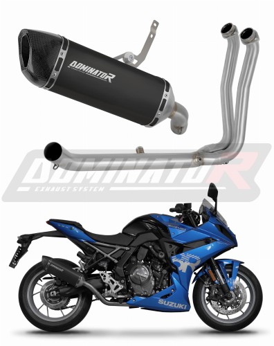complete exhaust system with muffler DOMINATOR Full System HP6 BLACK fits to Suzuki GSX8R / 8S 2023  2025