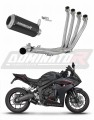 Honda CB 650 R / E-Clutch 2024 - 2025 Collector Manifold Full Exhaust System Muffler Auspuff Sportauspuff Silencer Echappement Silencieux Scarico Scarichi Escape Wydech Tłumik GP BLACK Dominator Exhaust System