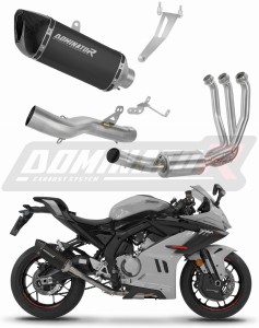 CF MOTO 675 SR-R 2024 - 2026 Full Exhaust System Collector Silencer HP6 BLACK + dB killer