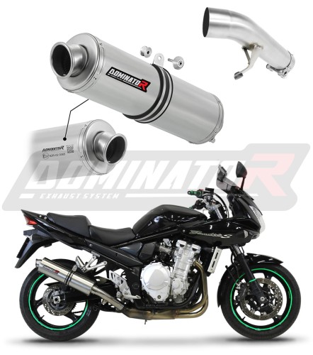 exhaust muffler DOMINATOR homologated road legal ROUND fits to GSF 650 BANDIT 2007  2016