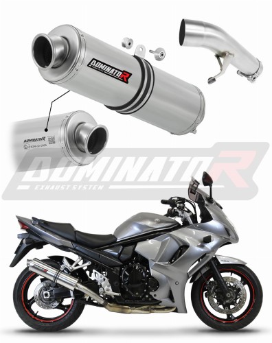 exhaust muffler DOMINATOR homologated road legal ROUND fits to Suzuki GSX 1250 FA 2010  2016