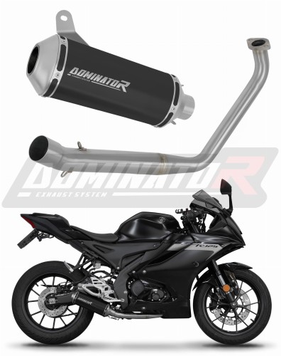 complete exhaust system with muffler DOMINATOR Full System OV G2 BLACK fits to Yamaha YZF R125 2019  2020