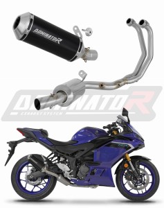 Yamaha YZF-R3 2025 - 2026 Full Exhaust System EX Collector Silencer OV G2 BLACK + dB killer