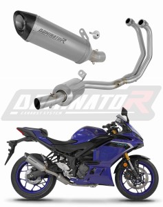 Yamaha YZF-R3 2019 - 2024 Full Exhaust System EX Collector Silencer Titanium HP8 + dB killer
