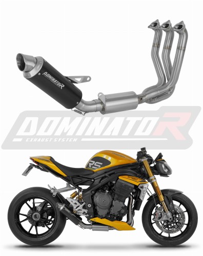 complete exhaust system with muffler DOMINATOR Full System GPF BLACK fits to Triumph Speed Triple 1200 RS / RR 2021  2024