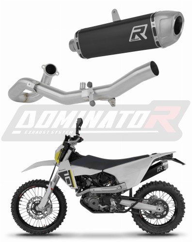 kompletny układ wydechowy z tłumikiem DOMINATOR Full System S6 CZARNY pasujący do motocykla Husqvarna 701 Enduro 2026