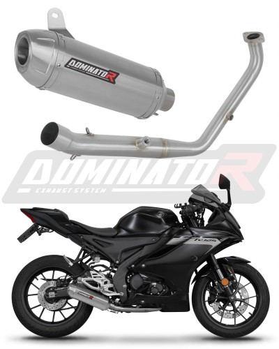 complete exhaust system with muffler DOMINATOR Full System S3 fits to Yamaha YZF R125 2024  2026