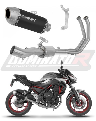 complete exhaust system with muffler DOMINATOR Full System S6 BLACK fits to Kawasaki Ninja 650 2023  2026